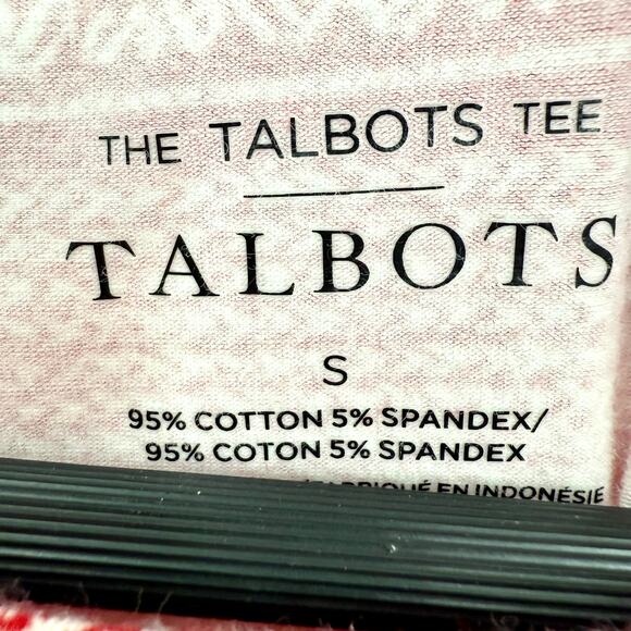 The TALBOTS Tee Small Red Cozy Soft Holiday Christmas Blouse Shirt Top Winter - Picture 2 of 8